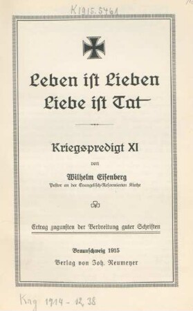 11: Leben ist Lieben, Liebe ist Tat