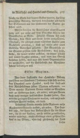 Elfte Maxime - Vierzehnte Maxime