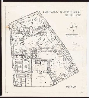 Garten Dr. Meyer-Jagenberg, Düsseldorf: Grundriss 1:200