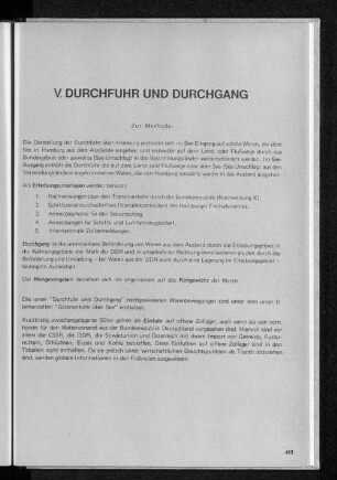 V. Durchfuhr und Durchgang