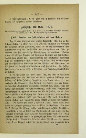 Ereignisse von 1815-1871