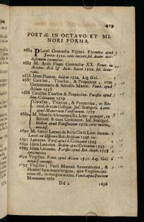 Poetae In Octavo Et Minori Forma.