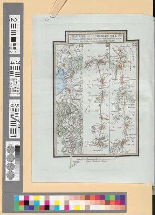 Reise Atlas von Bajern oder Geographisch-geometrische Darstellung aller bajrischen Haupt- und Landstraßen mit den daranliegenden Ortschaften und Gegenden : nebst Kurzer Beschreibungen alles dessen, was auf und an einer jeden der gezeichneten Straßen für den Reisenden merkwürdig seyn kann. [Gewidmet] Joseph August Grafen von Toerring, 33. Chaussée Von Landsberg Über Diessen Nach München Und Von Freising Über Erding Nach Hoehenlinden