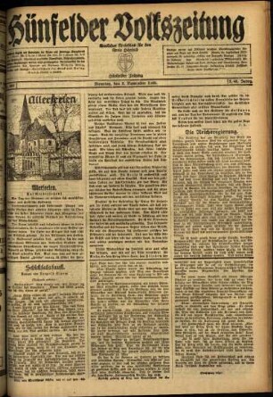 Ausgabe vom Dienstag, den 02. November 1920.