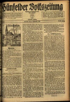 Ausgabe vom Dienstag, den 02. November 1920.