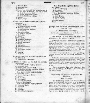 Pflanzen aus Silimans americanischen Journal seit 1819