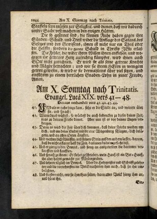 1044-1046, Evangelium; Eingang
