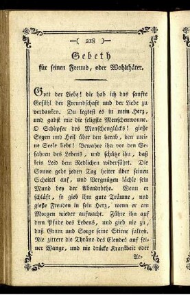 Gebeth für seinen Freund, oder Wohlthäter. - Uebung der theologischen Tugenden.