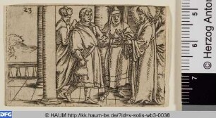 Pharisäer fragen Jesus nach den Steuern für den Kaiser (Matthäus 22, 15-22)