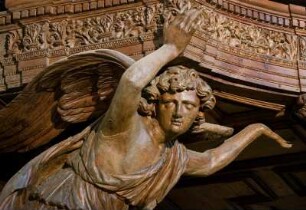 Frankreich. Auvergne. Haute Loire. La Chaise Dieu. Eglise abbatiale Saint Robert. Orgel. 17 Jahrhundert