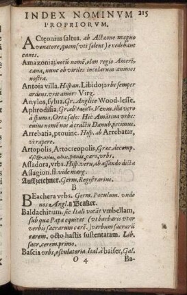 Index Nominum Propriorum