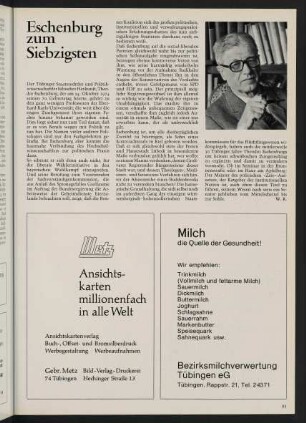 93, Eschenburg zum Siebzigsten
