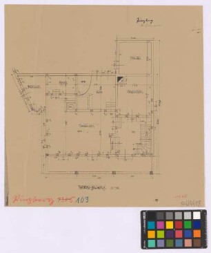 Pinzberg (Landkreis Forchheim): Bauernhaus. Haupthaus (Grundriss des Erdgeschosses)