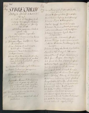 Sommerhalbjahr 1708. Rektorat Andreas Adam Hochstetter
