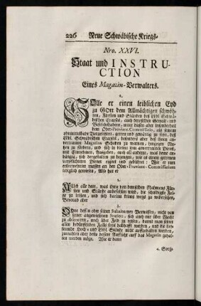 226-248, Nro. XXVI. Staat und Instruction. - Nro. XXXV. Instruction [...]