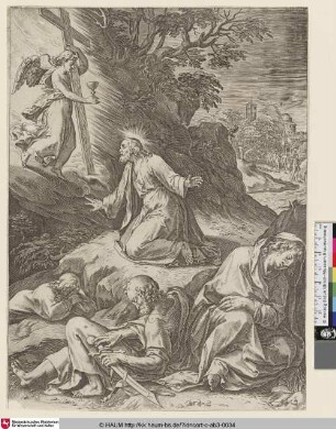 [Christus am Ölberg; The Agony of Christ on Mount Olive; Christ on the Mount of Olives; Jésus priant sur le Mont des Oliviers; Matth. 26, 36-46]