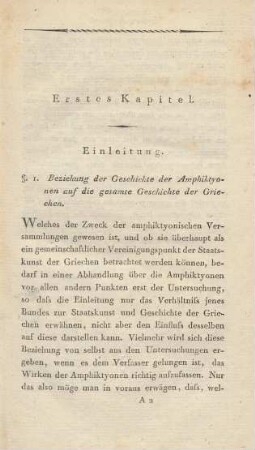 Erstes Kapitel. Einleitung