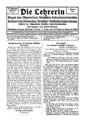 Hauptversammlung des Verbandes Sächsischer Lehrerinnen