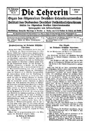 Hauptversammlung des Verbandes Sächsischer Lehrerinnen
