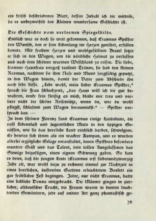 Die Geschichte vom verlornen Spiegelbilde