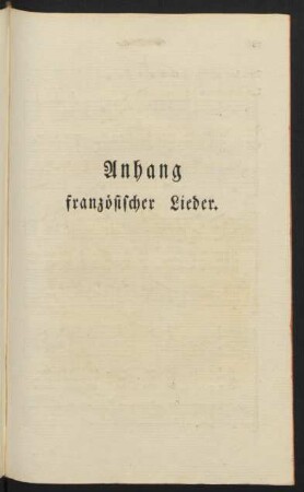 Anhang französischer Lieder