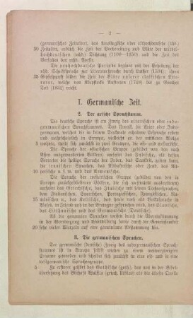 I. Germanische Zeit
