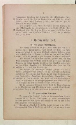 I. Germanische Zeit
