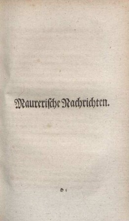Maurerische Nachrichten