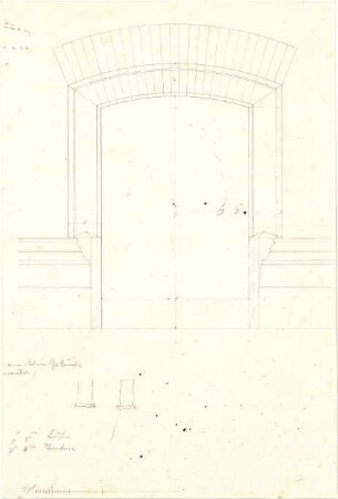 Gärtner, Friedrich von; München, Ludwigstr. 27; General - Bergwerks - und Salinen- Administration (Universitätsbibliothek) - Schnitt