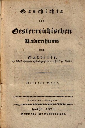 Geschichte des österreichischen Kaiserthums, 3