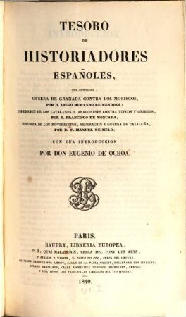 Tesoro de Historiadores Españoles