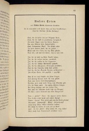 93, Unsere Toten (Gedicht)