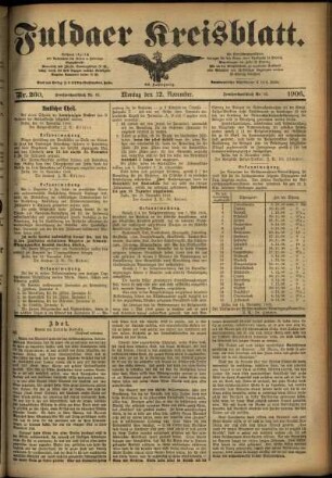 Ausgabe vom Montag, den 12. November 1906.
