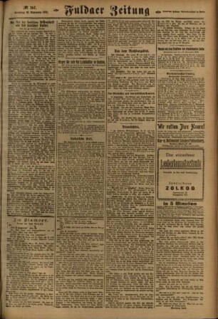 Zweite Ausgabe vom Sonntag, den 19. November 1922.