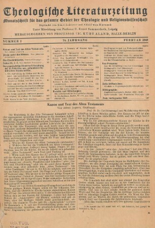 65-74 Kanon und Text des Alten Testaments