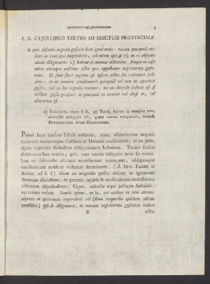 L. II. Cajus Libro Tertio Ad Edictum Provinciale