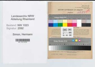 Entnazifizierung Hermann Simon , geb. 17.02.1892 ()