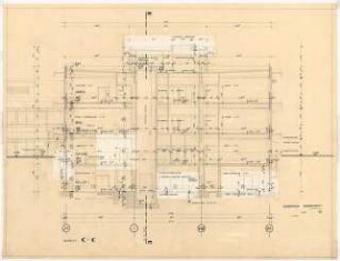 Physikalische Institute der Universität Köln: Kernphysik Querschnitt C-C, 1:50