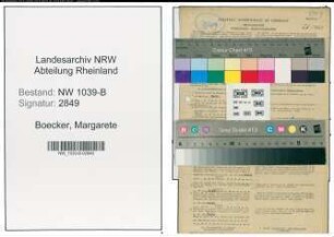 Entnazifizierung Margarete Boecker , geb. 11.10.1903 (Lehrerin)