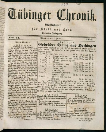 337-356, 1. Mai (Nro. 84) - 7. Mai (Nro. 88)