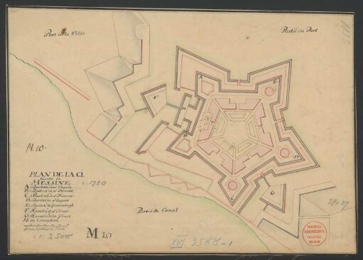 Plan de la Citadelle de Messine