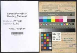 Entnazifizierung Josephine Haep , geb. 22.04.1909 (Lehrerin)