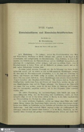 XVIII. Capitel. Eisenbahnfähren und Eisenbahn-Schiffbrücken