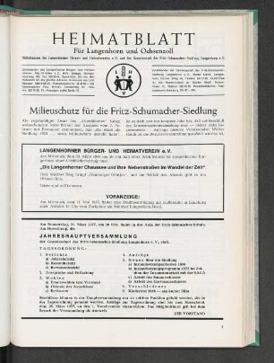 "Die Langenhorner Chaussee und ihre Nebenstraßen im Wandel der Zeit"