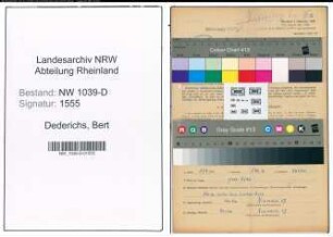 Entnazifizierung Bert Dederichs , geb. 26.02.1907 (Chorsaenger)