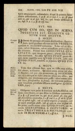 Tit. VII. Quod Cum Eo, Qui In Aliena Potestate Est, Negotium Gestum Esse Dicitur