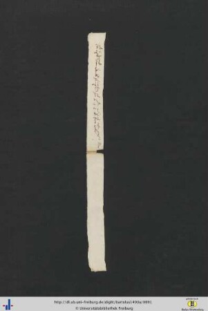 Eingelegter handschriftlich beschriebener Zettel