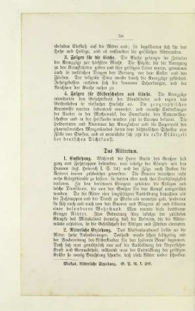 Das Rittertum