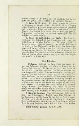 Das Rittertum
