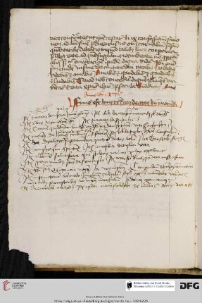 Nachtrag (Anfang 16. Jh.): Bücherverzeichnis